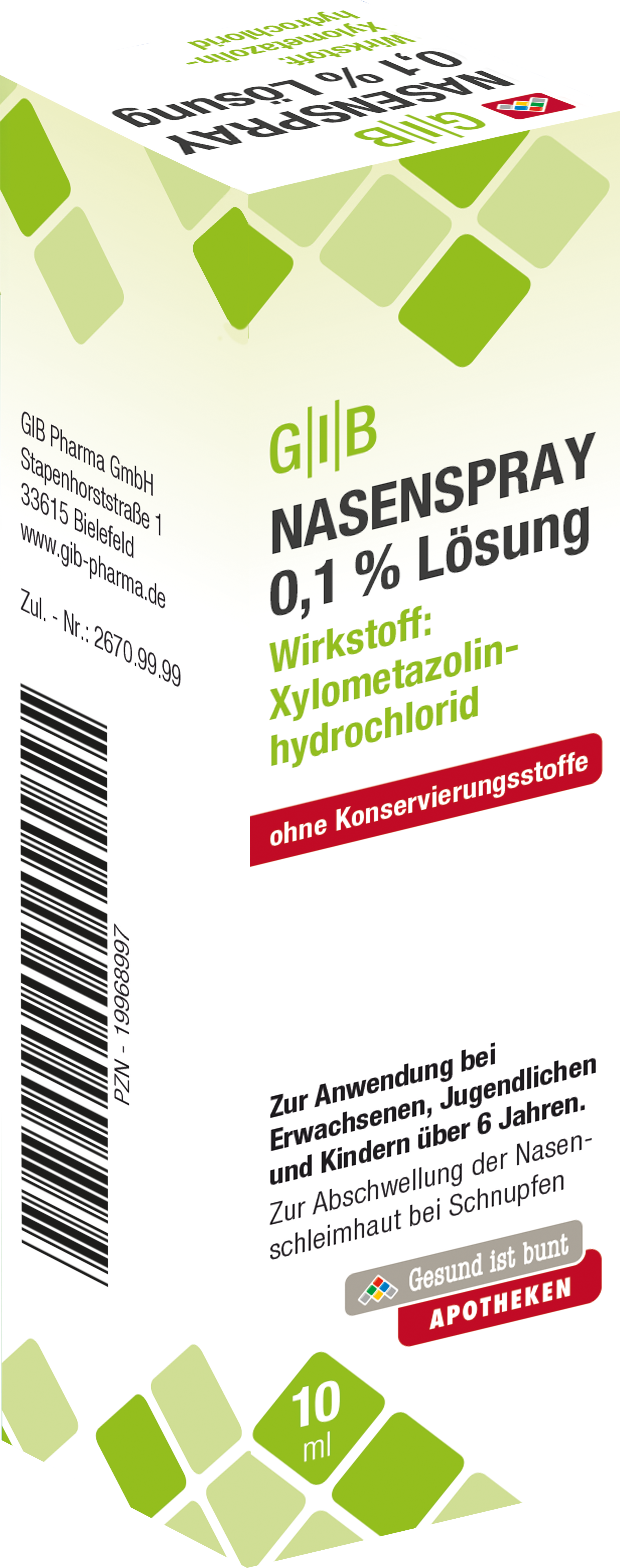 Produktabbildung Nasenspray ohne Konservierungsstoffe
