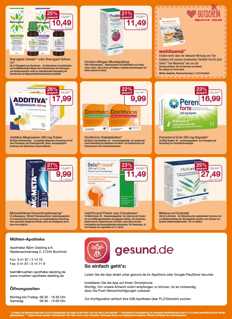 Flyer mit September-Angeboten