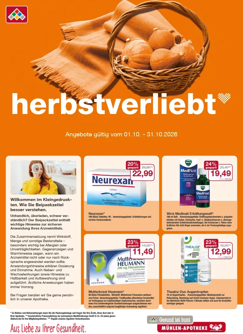 Flyer mit Oktober-Angeboten