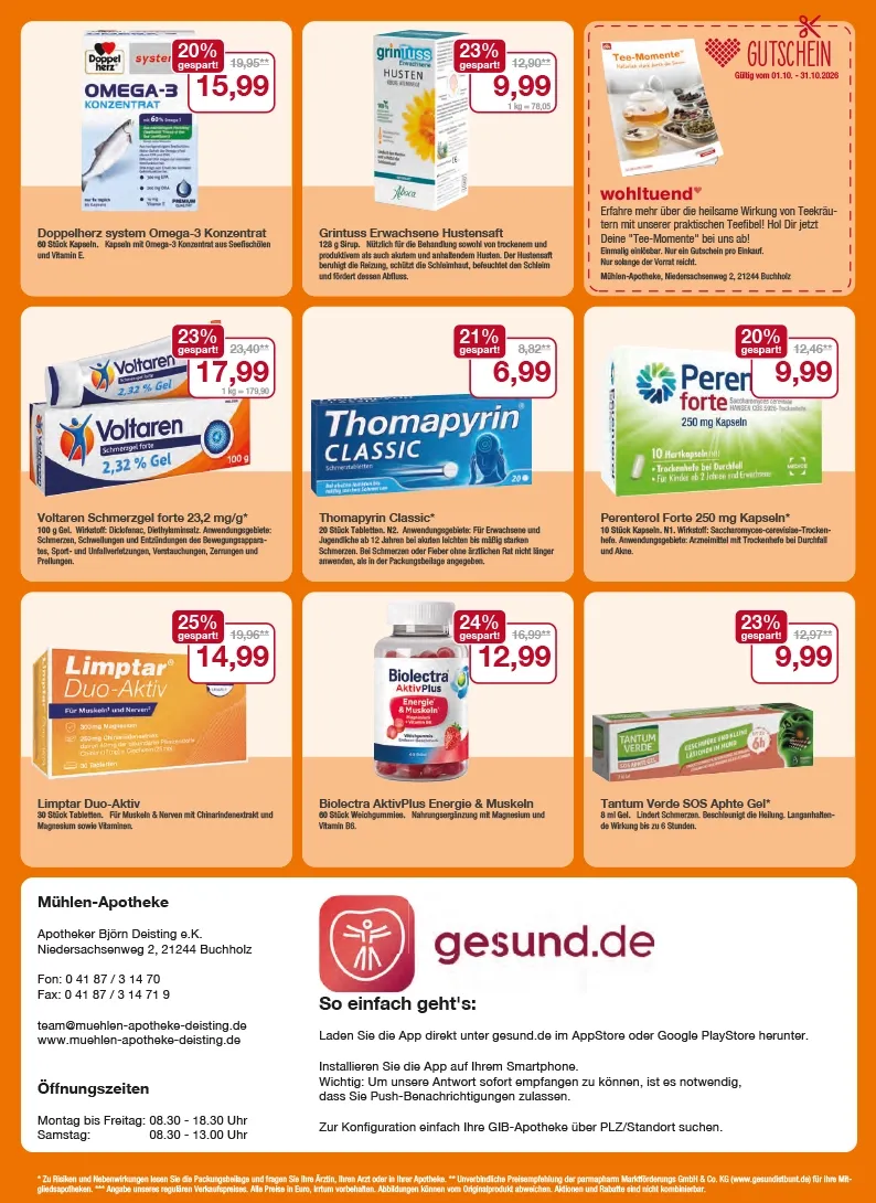 Flyer mit Oktober-Angeboten