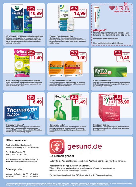 Flyer mit Angeboten für den Monat Februar