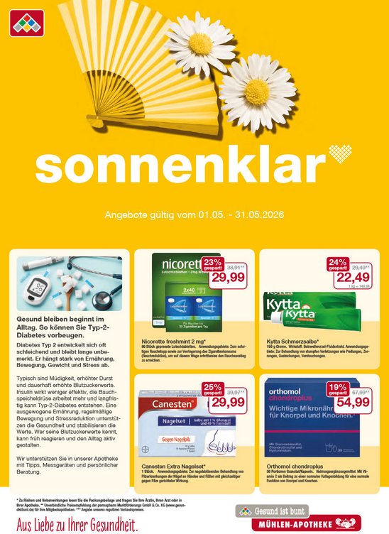 Flyer mit Angeboten für den Monat Mai