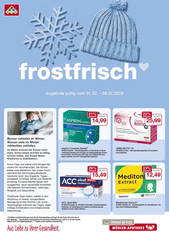 Flyer mit Angeboten für den Monat Februar